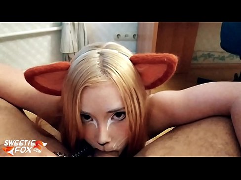 ❤️ Gitulon ni Kitsune ang dick ug cum sa iyang baba ❤️ Porno sa amon ☑